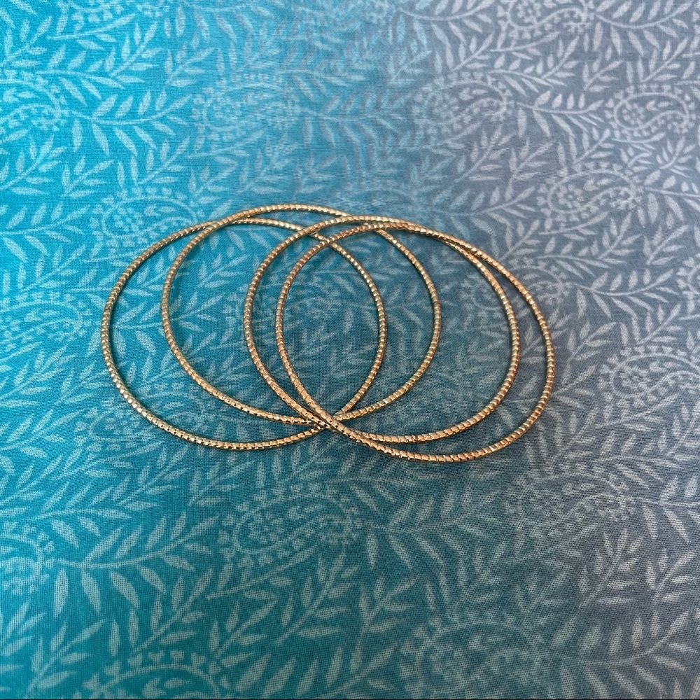 Set Of 4 Gold Bangle Bracelets